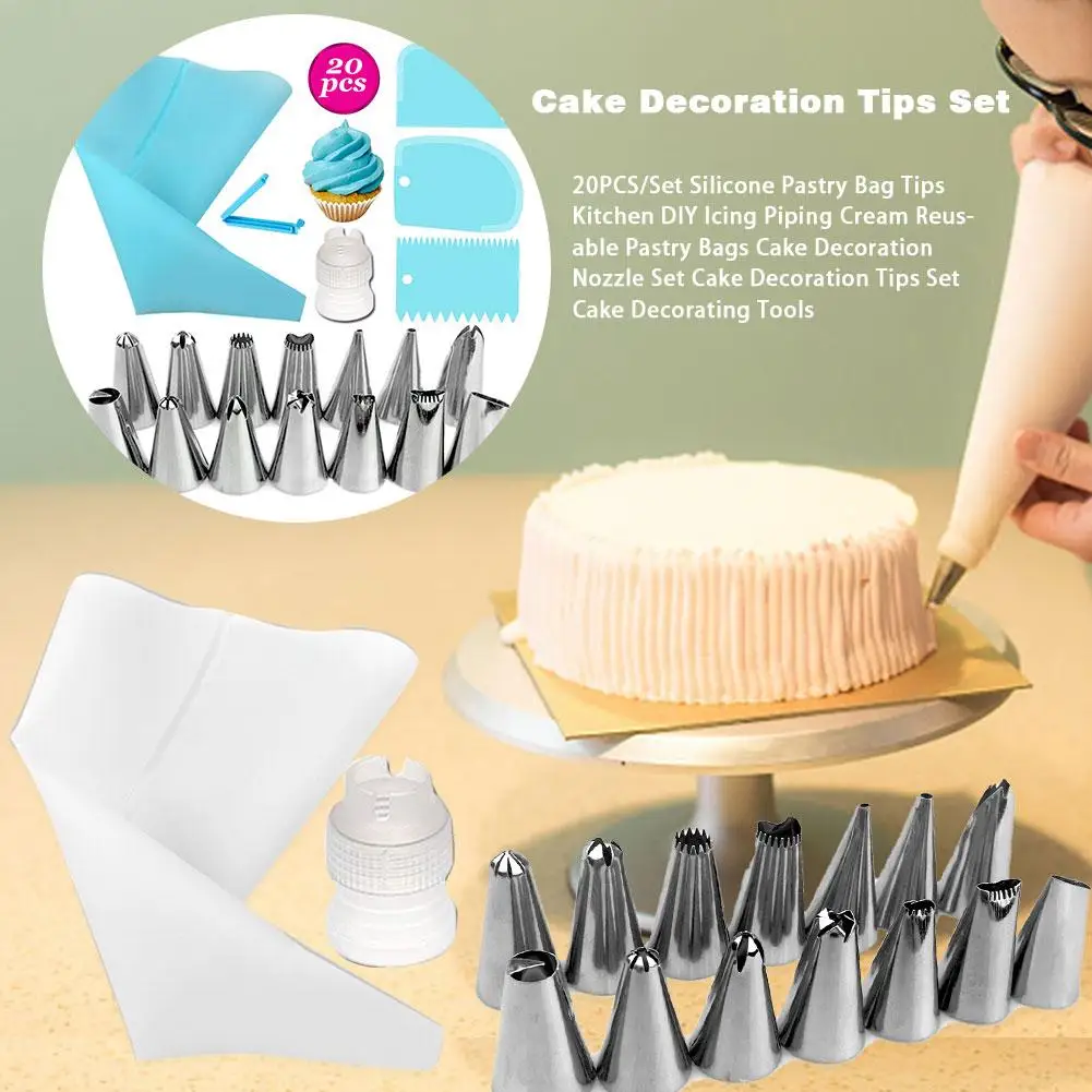 20 шт./набор кондитерский мешок из нержавеющей стали |