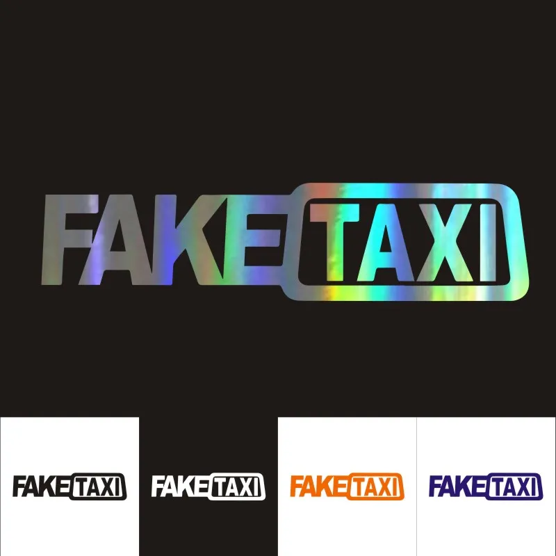 

Fuwo Trading Car Sticker Vinyl FAKE TAXI 3D Sticker Car Motorcycles Stickers Reflective Waterproof Car Styling Waterproof Decal