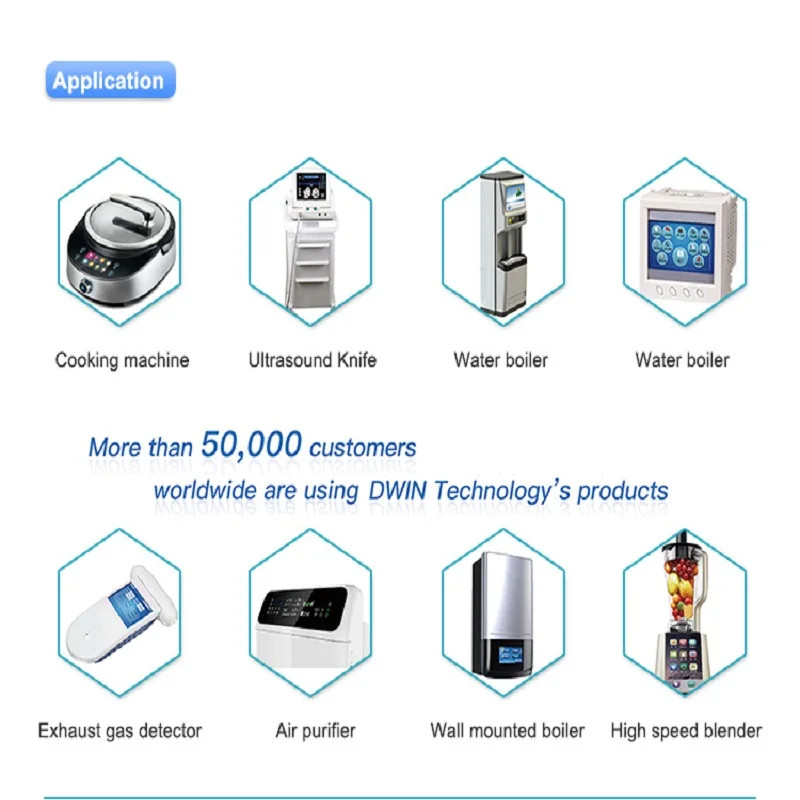 DWIN 5-дюймовый HMI Интеллектуальный UART TFT ЖК-дисплей модуль 800*480 промышленный для