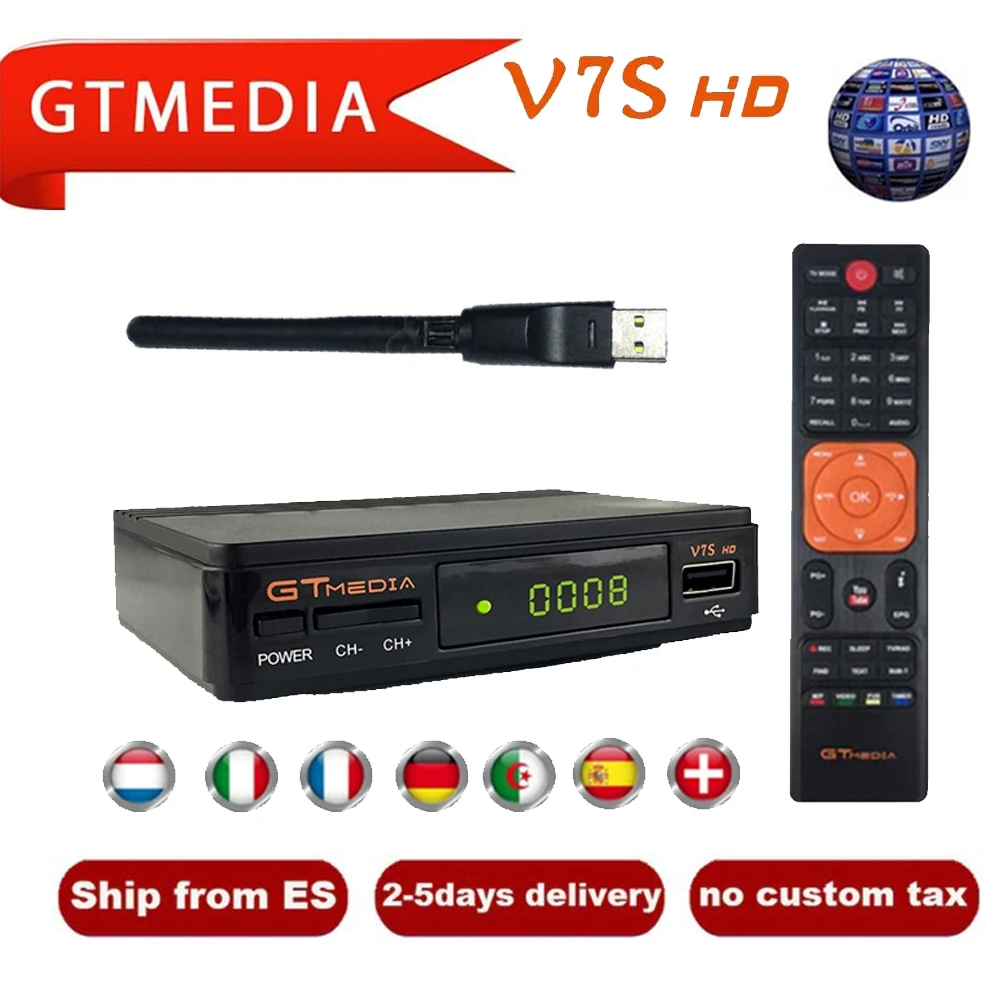 Freesat V7 HD спутниковый ресивер с USB WIFI Европа Cccam Cline Италия Великобритания Full DVB S2/S ТВ