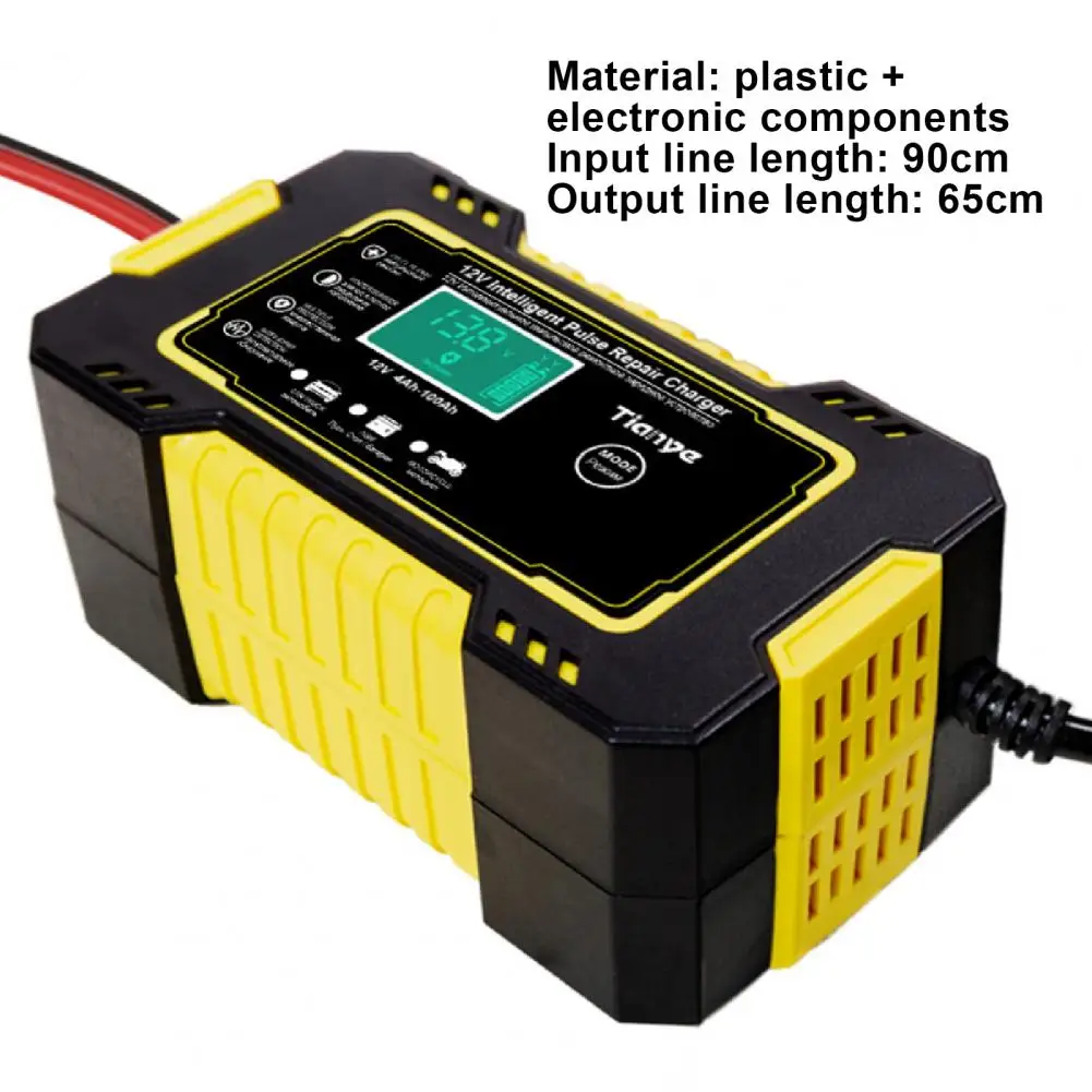 Зарядное устройство для автомобиля 12 В с цифровым дисплеем высокая