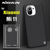 for xiaomi mi 11 5g case nillkin textured nylon fiber durable non slip soft tpu shockproof cover on mi 11 mi11 funda coque