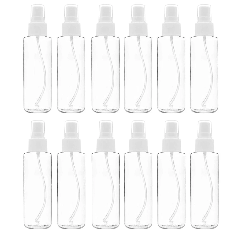 

12 упаковок пластиковых прозрачных флаконов для распыления многоразовые бутылки пустые прозрачные пластиковые тонкие флаконы для распылен...