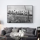 Картина на холсте ланч-топ с небом черная белая Настенная картина Современный домашний декор городской пейзаж Настенная картина печать плакат