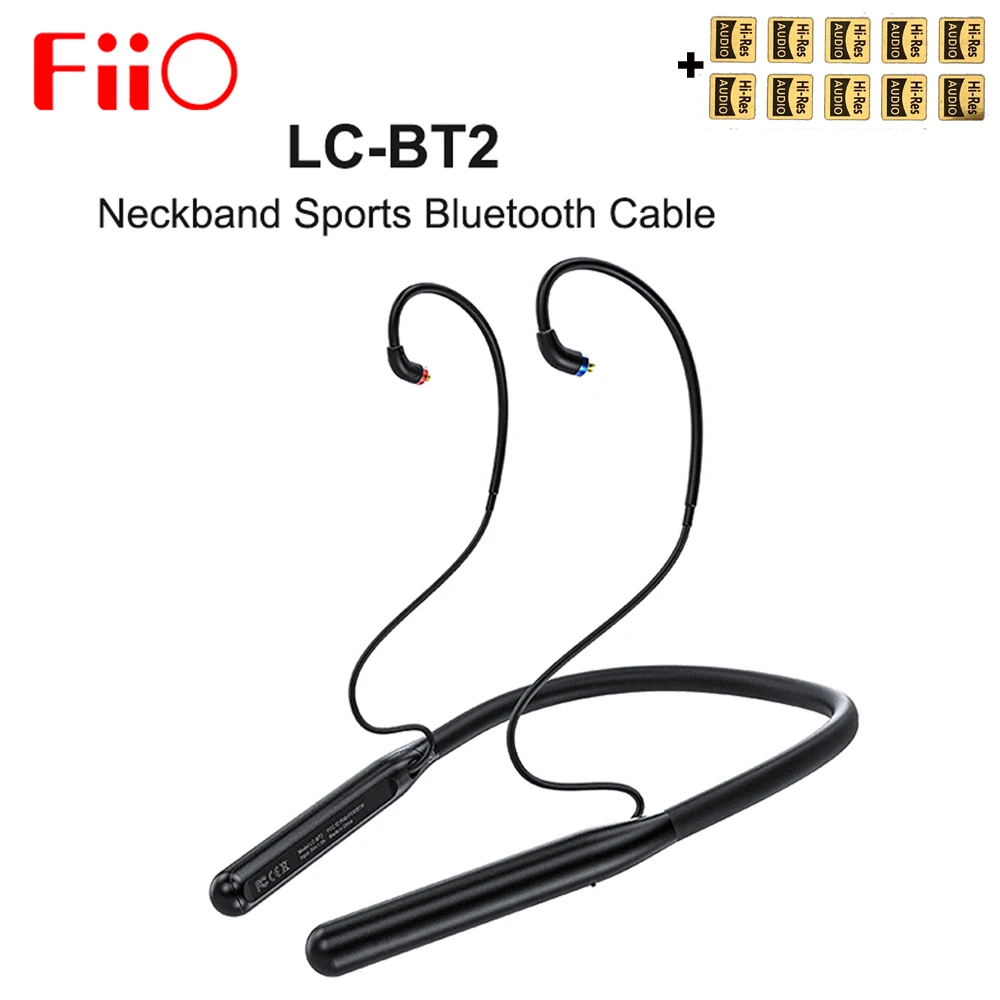 

FiiO LC-BT2 AK4331 DAC Neckband Sports Bluethooth 5.0 cable MMCX 0.78mm Connector SBC/AAC/aptX/LDAC for FH7 FH3 FA9