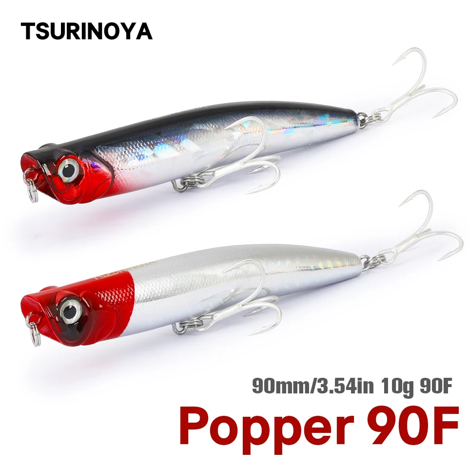 TSURINOYA DW17 Поппер приманки 9 см 10g Topwater твердая наживка полная плавающая Слои