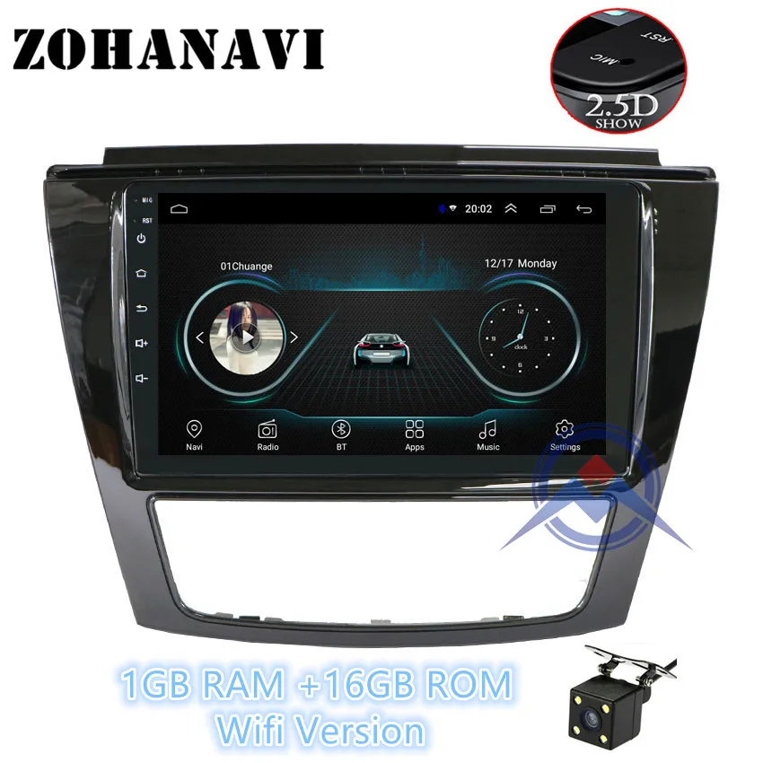 S5 1G 16G Camera ZOHANAVI Android 9,0 2.5D автомобильное радио для JAC S5 автомобильный DVD gps для JAC S2 t40 gps-навигация, радио, стерео multimeida - Цвет: S5 1G 16G Camera