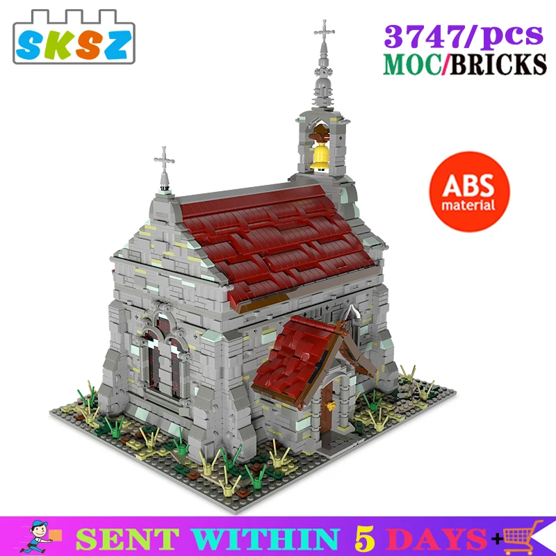 

MOCDIY Medieval Cathedral Building Blocks Children Xmas Toys Kids Assembly Creativity Education Birthdays Gifts 2021 New