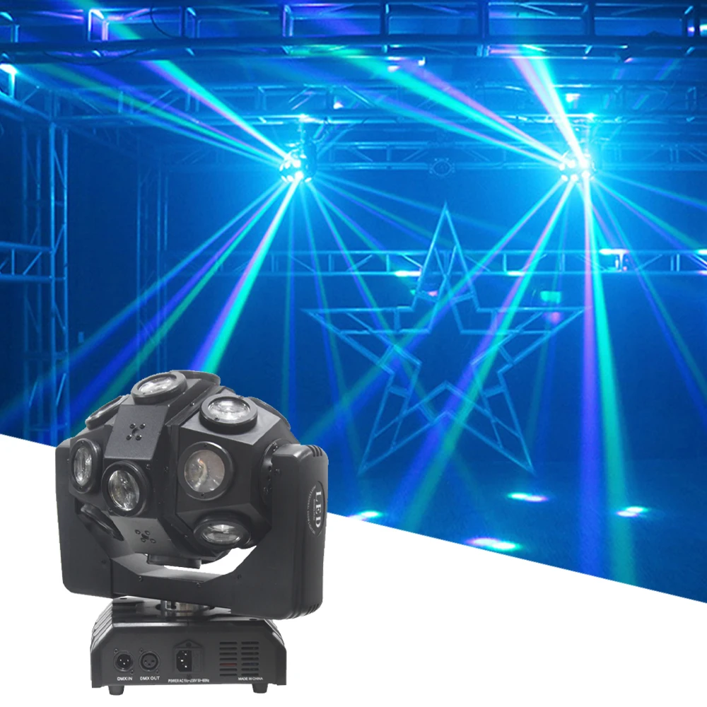 

18X12W RGBW 4in1 Beam Laser LED Stepless Rotating Light Profession DMX512 Disco Stage DJ Wedding Beam Effect Moving Head Light