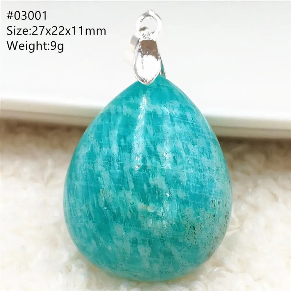 

Genuine Natural Green Amazonite Gemstone Pendant 27x22x11mm Powerful Energy Women Men Oval Water Drop Jewelry AAAAA