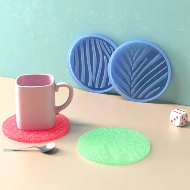 

DIY Coaster Epoxy Resin Mold Cup Mat Casting Silicone Mould Crafts Home Decoration Making Tools