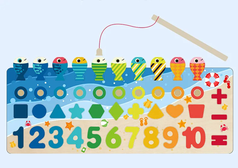 

Children Wooden Toy Montessori Materials Learning Education Wooden Toys Learning To Count Numbers Matching Digital Shape Match
