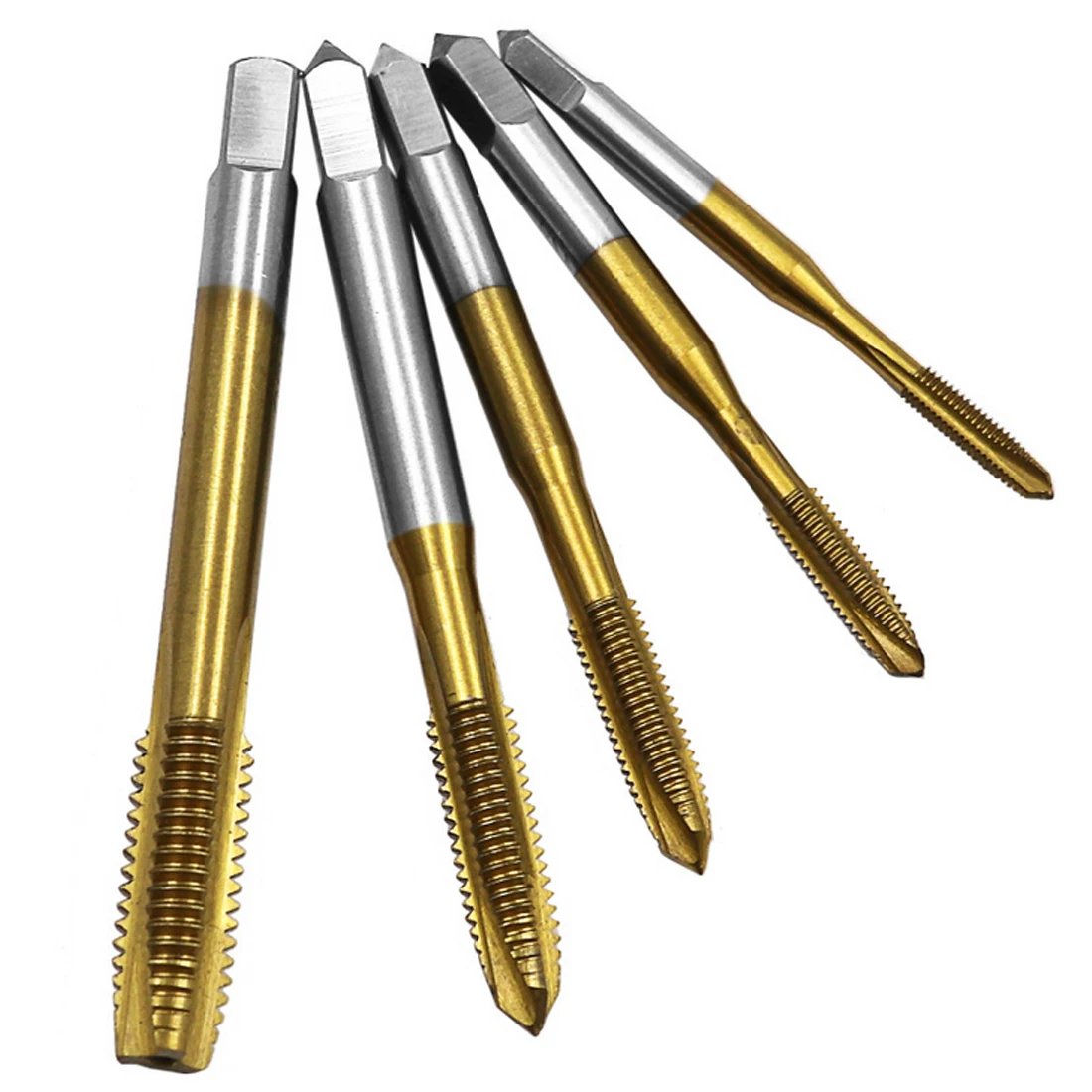 

Titanium Coated Thread Taping Drill Metric Hss Spiral Fluted Machine Screw Tap Spiral Pointed Mahcine Taps Metal M3 M4 M5 M6 M8