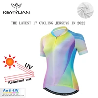 keyiyuan new summer short sleeve cycling jersey women bike clothing bicycle shirts road mtb cycle clothes tops camisas ciclista
