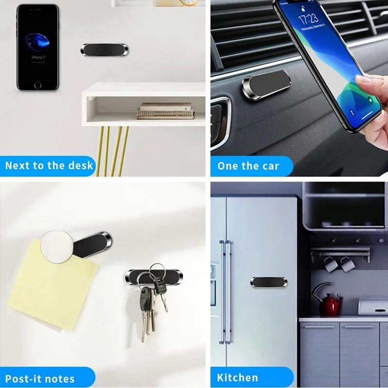 

2Pack netic Phone Car Mount,Mini Strip Cell Phone Holder for Car netic Mount Compatible for iPhone11 Pro XS Max XR