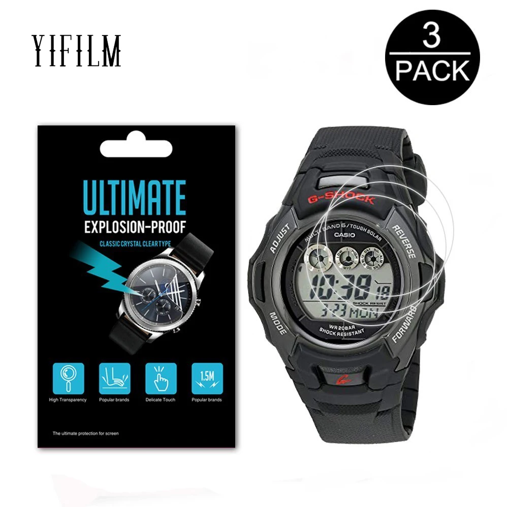 

3Pack Nano Explosion-Proof Screen Protecor For Casio Men's G-SHOCK GWM530A-1 GW2310-1 AWGM100B GWM500A Watch Anti-scratch Film