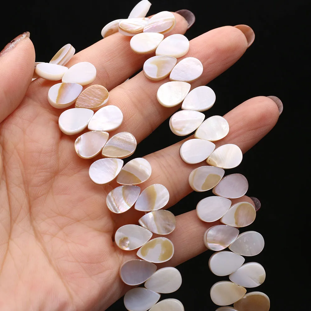 

Natural Freshwater Shell Beads Water Droplets Shape for DIY Jewelry Making Necklace Earrings Accessories Gift