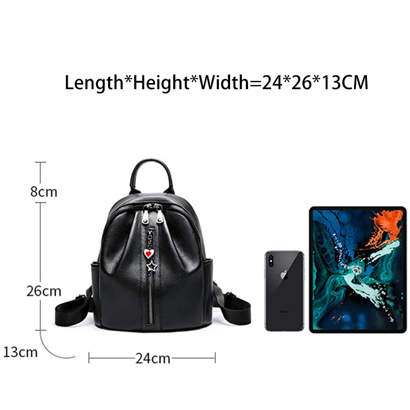 Рюкзак из натуральной воловьей кожи для женщин Классический Повседневный