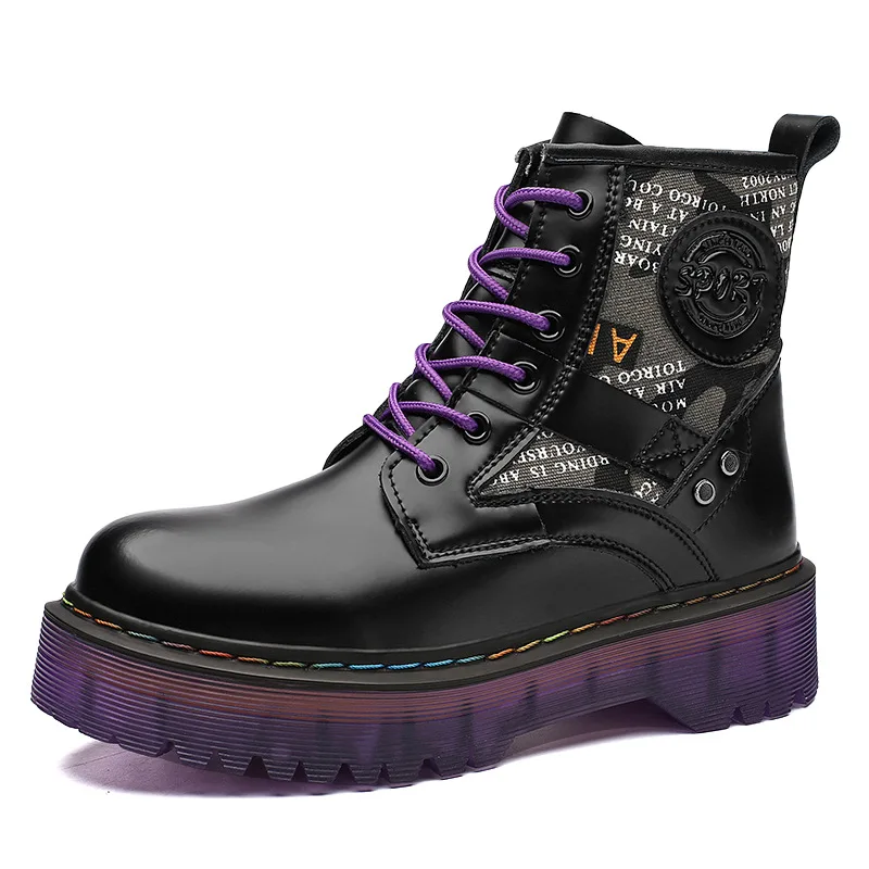

Leather Martin Boots Ankle Boots Motorcycle Shoes 2021 New Desert Combat Military Boots Outdoor Hiking Boots and Ankle Boots