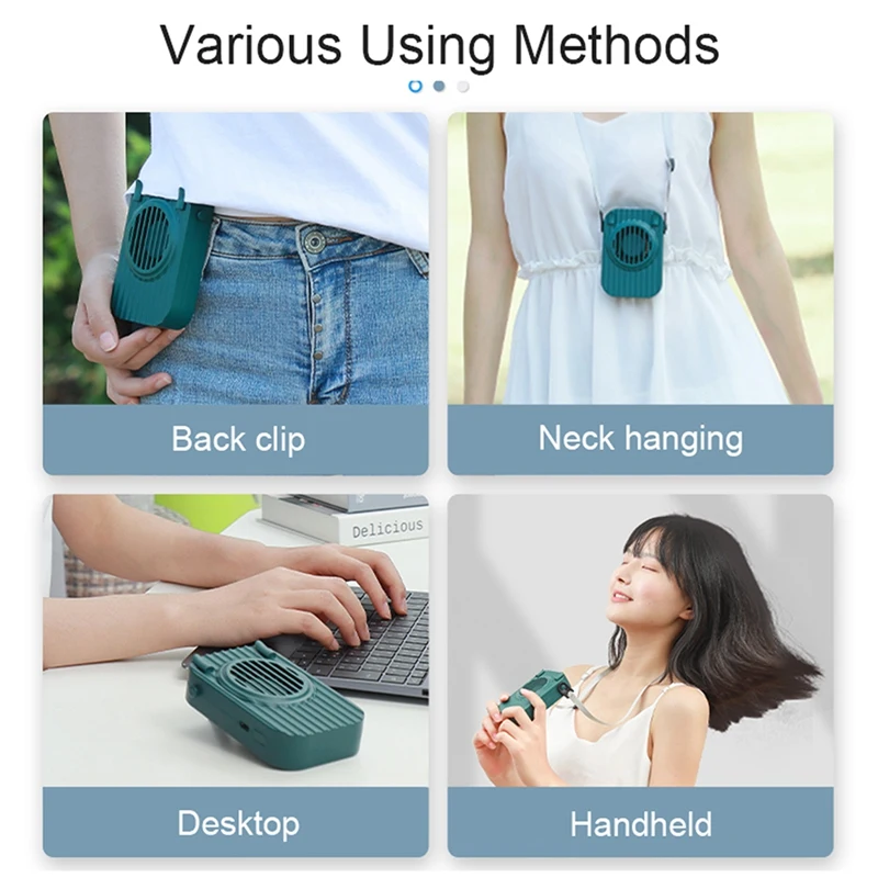 

Promotion!Mini Fan Leafless Fan USB Charging Waist Hanging Neck Leafless Fan Hanging Neck Lazy Outdoor Electric Fan