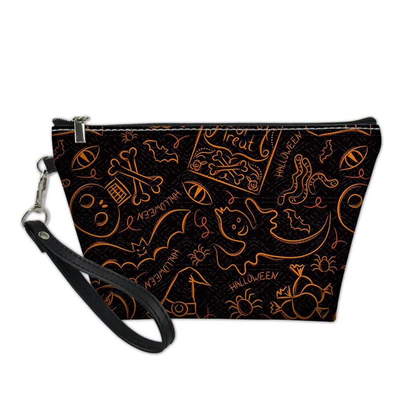 

Ghost Pumpkin Skull Halloween Cosmetic Bag For Women 2021 New Organizer Bags Makeupbag Estuche Maquillaje