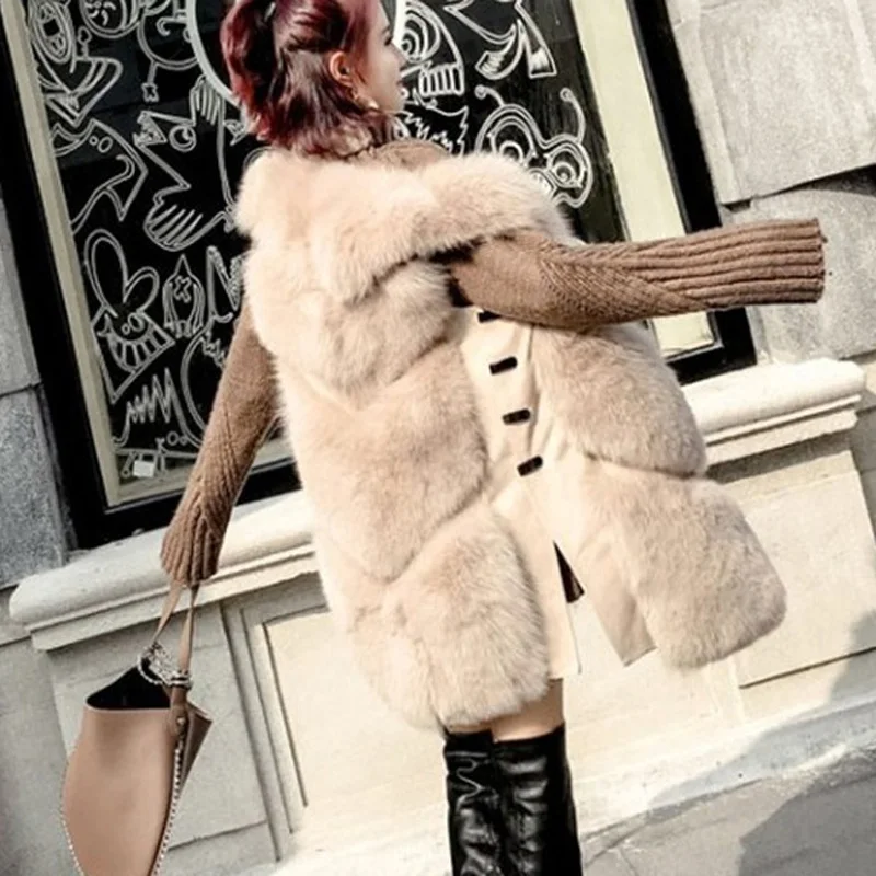 Новинка 2019 осенне зимний жилет из лисьего меха женский искусственного меха| |