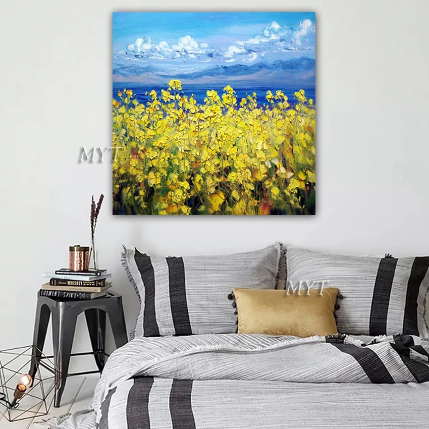 

Beautiful picture Handmade abstract Oil Painting On Canvas classical flowers Wall art For Living Room hotel Home Decor unframed