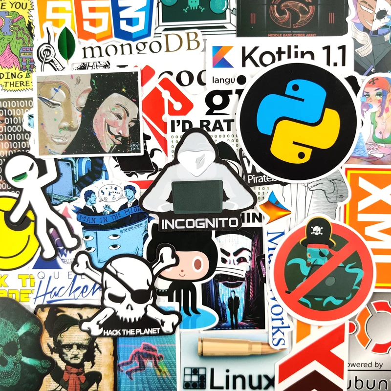 72 шт./упак. программист Java SQL C + хакер граффити наклейки на холодильник DIY чемодан