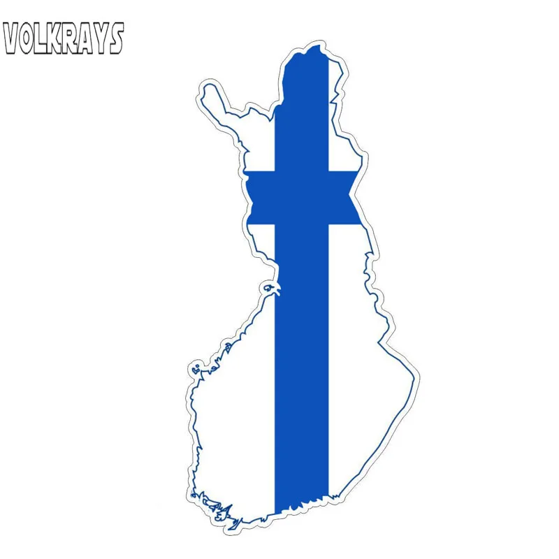 

Volkrays креативные автомобильные стикеры Финляндия Флаг Карта аксессуары отражающая водонепроницаемая крышка царапины Солнцезащитная винил...
