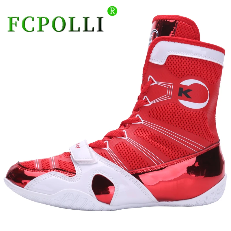 

Hot Sale Professional Boxing Boots Men Wrestling Shoes Breathable Comfortable Boxing Sneakers Men Black Red Wrestling Training