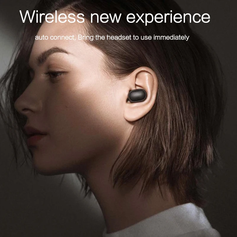 Действительно Xiao mi Red mi AirDots Bluetooth наушники mi ni True mi Беспроводные Bluetooth 5,0 наушники активные шумоподавления наушники