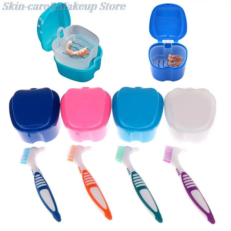 

Dental Retainer Orthodontic Mouth Guard Denture Storage Case Box Teeth Brush Oral Hygiene Supplies Organizer Accessories