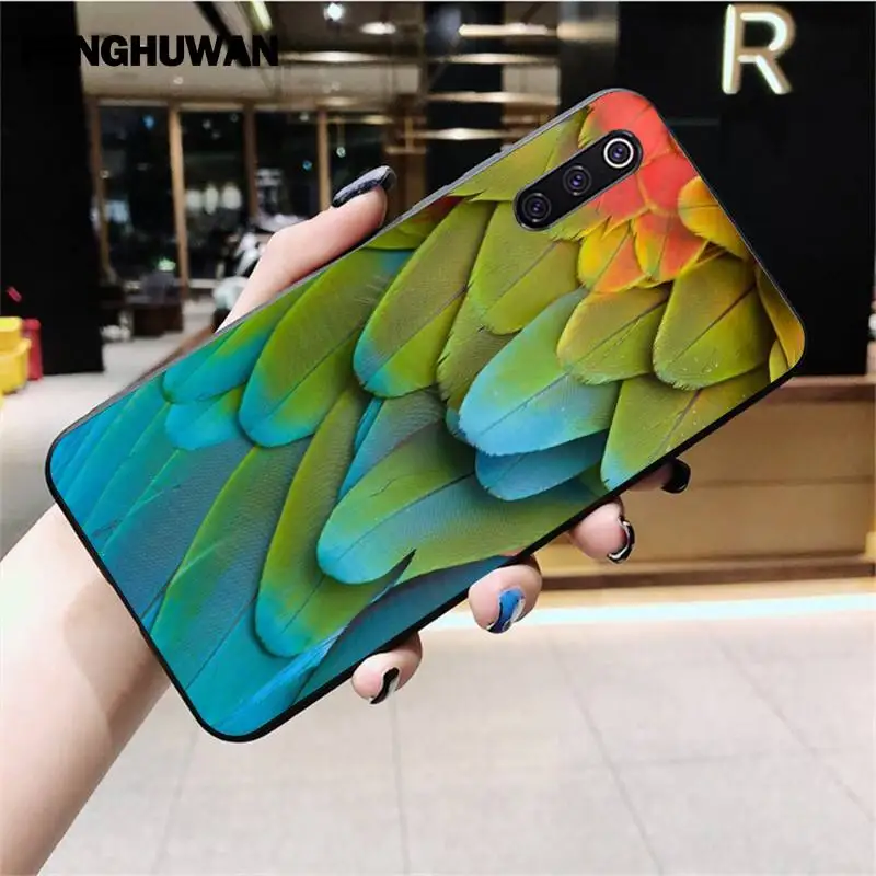 Чехол PENGHUWAN с цветными перьями для телефона Xiaomi Mi10 10Pro 10 lite Mi9 9SE 8SE Pocophone F1 Mi8 Lite |