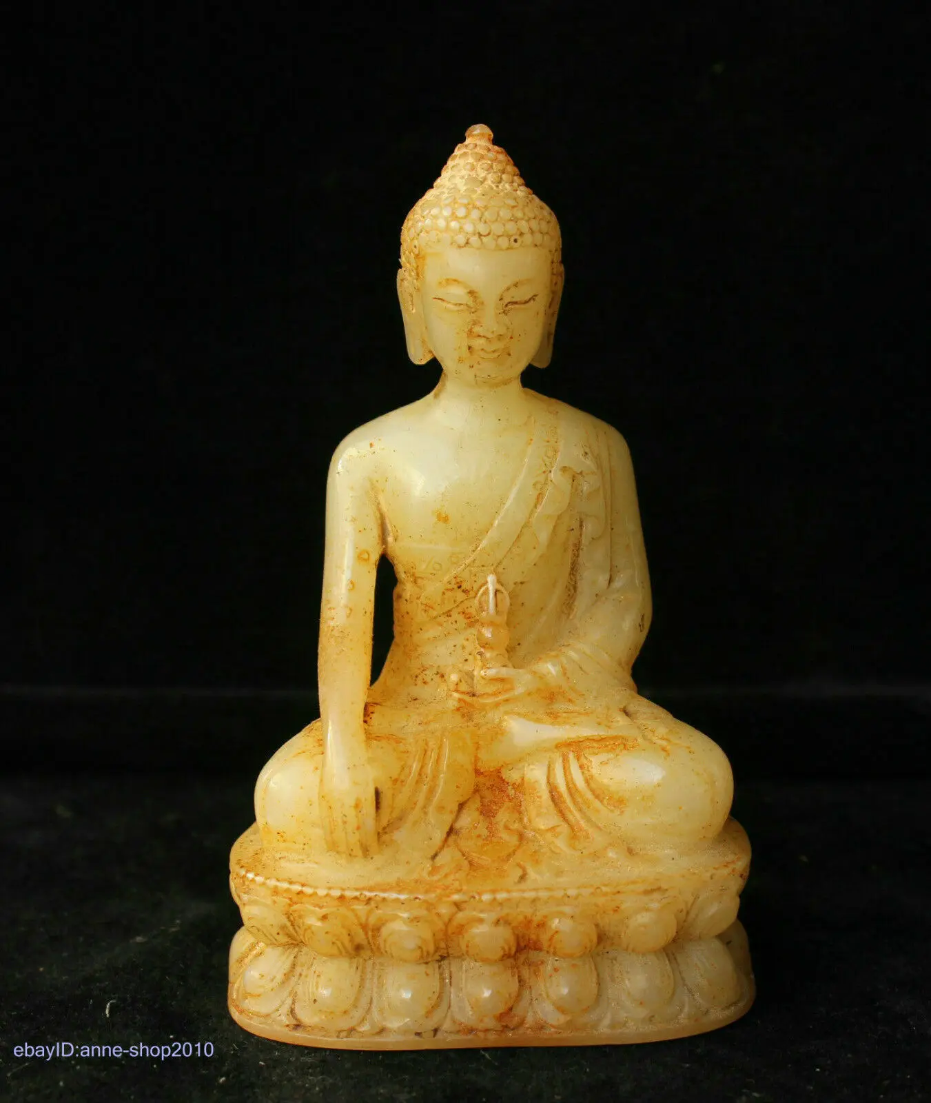 

13cm China Natural Old Jade hand carved Shakyamuni Buddha Statue Sculpture AIQ9
