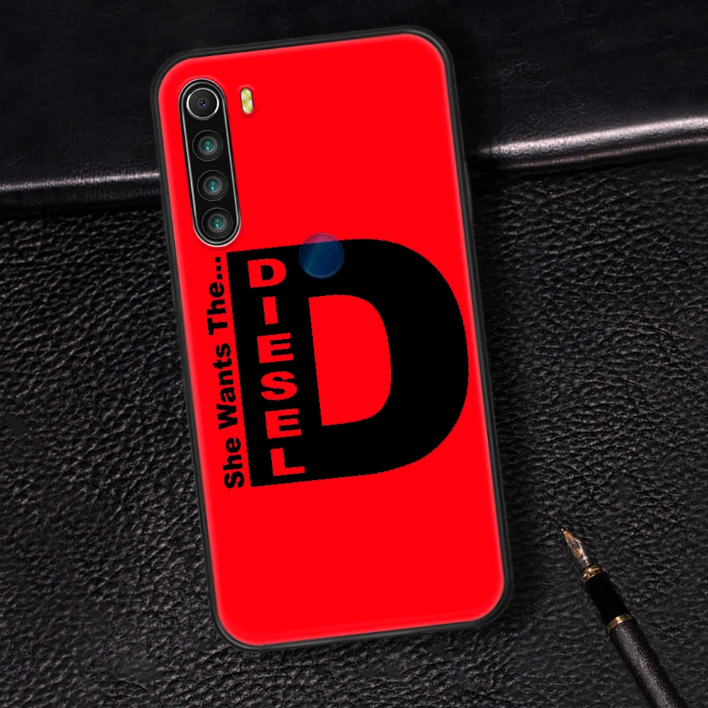 

DIESEL Luxury Fashion Brand Phone Case Cover Hull For XIAOMI Redmi 7 7A 8 8A 9 9C Note 6 7 8 9 9S K20 Pro K30 black Cover