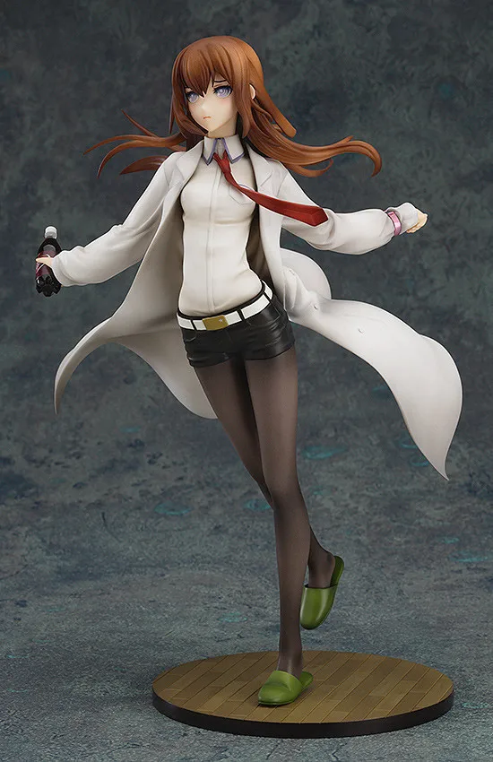 Фигурку Makise Kurisu Steins Gate 21 см белое пальто Ver ACGN кукла подарки из ПВХ игрушки Brinquedos