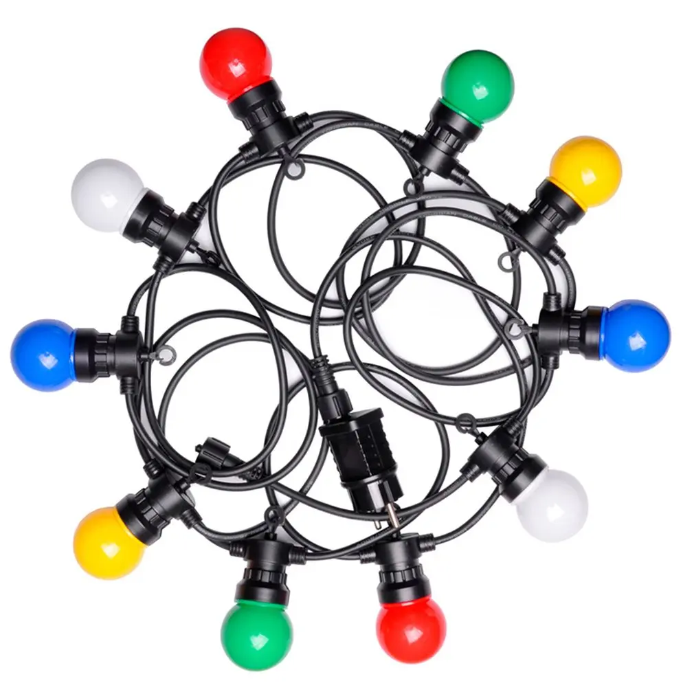 

Гирлянда G50 с круглыми лампочками, праздничное украшение для вечерние ринки, сада, Рождественское украшение, уличное светодиодное освещени...