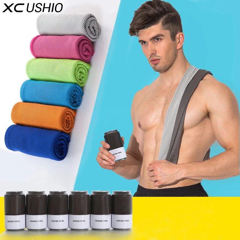 

High Quality Summer Cool Face Towel Gym Running Yoga Sport Thin Towels Unisex Sports Quick Dry Towel Magic Canned Funny Gift