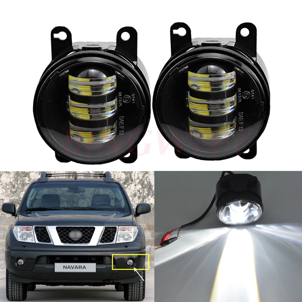 1 светодиодный светодиодных противотуманных фар для Nissan Navara D40 2004 2015 Leaf 2011 2015|Фара