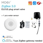 Умный водяной клапан Tuya Zigbee, устройство для управления газомводой, Wi-Fi, работает с приложением, Alexa Google Home Smart Life