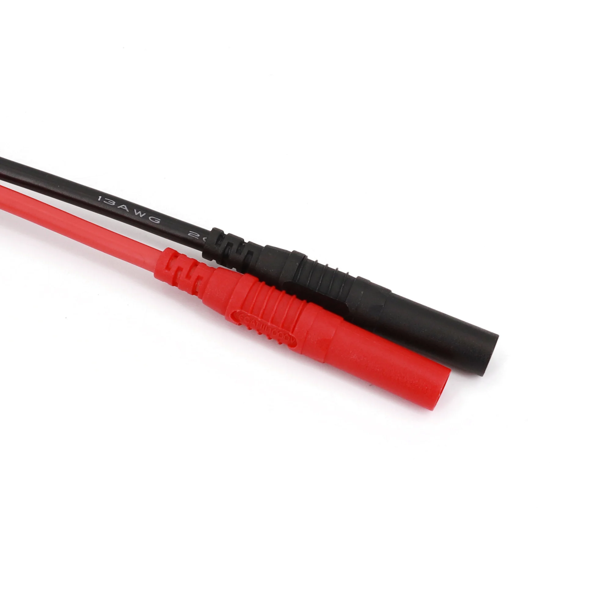 1 пара красный и черный силиконовый изолированный Безопасный 4 мм Мужской правый