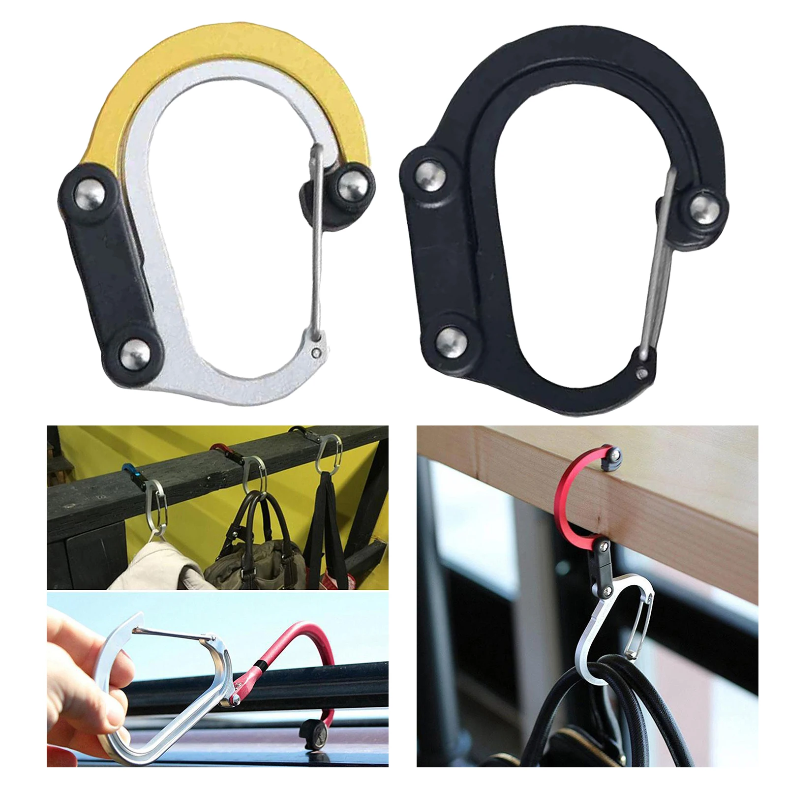 

Premium Small Carabiner Clip and Hook for Camping, Backpack, Garage Handbag Luggage ing Buckle er Hardware