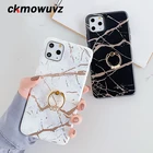 Чехол-подставка с кольцом для iphone 11 Pro Max X 12 Mini, силиконовый чехол для IMD, белый розовый мраморный чехол для телефона Huawei P40 Lite P30