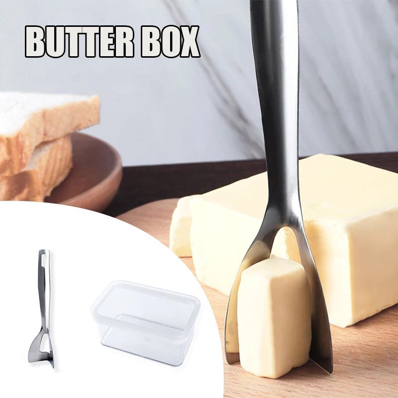 

900ml Large Capacity Butter Box Butter Sealed Cutting Box Set Transparent Large Capacity Storage Box for Kitchen TP-Hot
