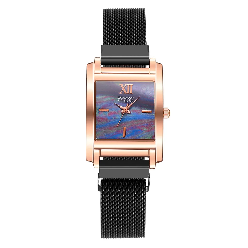 Женские кварцевые часы с магнитной пряжкой чехол из сплава повседневные простые