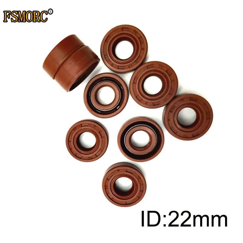 Уплотнение для масла коричневое FKM вал сальник TC 22 * 30*32*34*35*36*38*40*42*45*47*52*5/6/7/8/9/10/11/12 FPM
