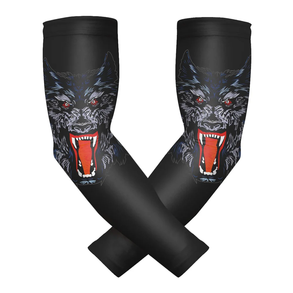 Спортивные Компрессионные Рукава для рук Wolf howl УФ-Защита от солнца рукава
