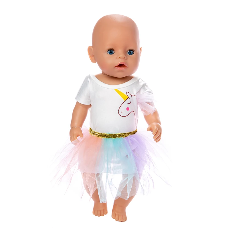 Doll Clothes Born New Baby Fit 18 inch 43cm Unicorn Santa Claus Flamingo suit Accessories For Birthday Gift | Игрушки и хобби