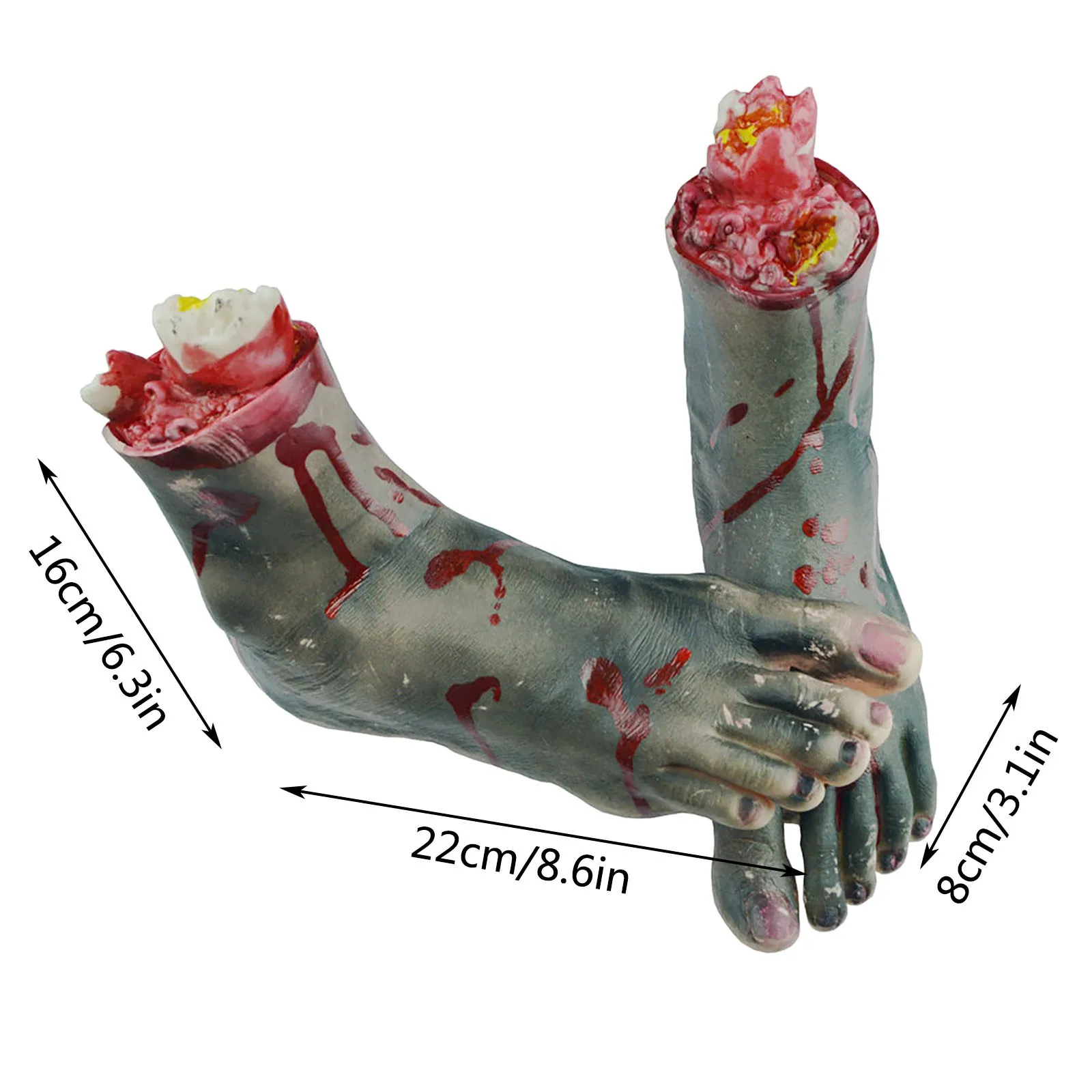 Страшная рука ручная огранка кровавый ужас поддельная латексная в натуральный