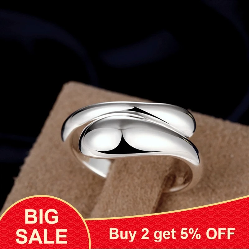 Оригинальное кольцо из стерлингового серебра 925 пробы Размер регулируемые капли